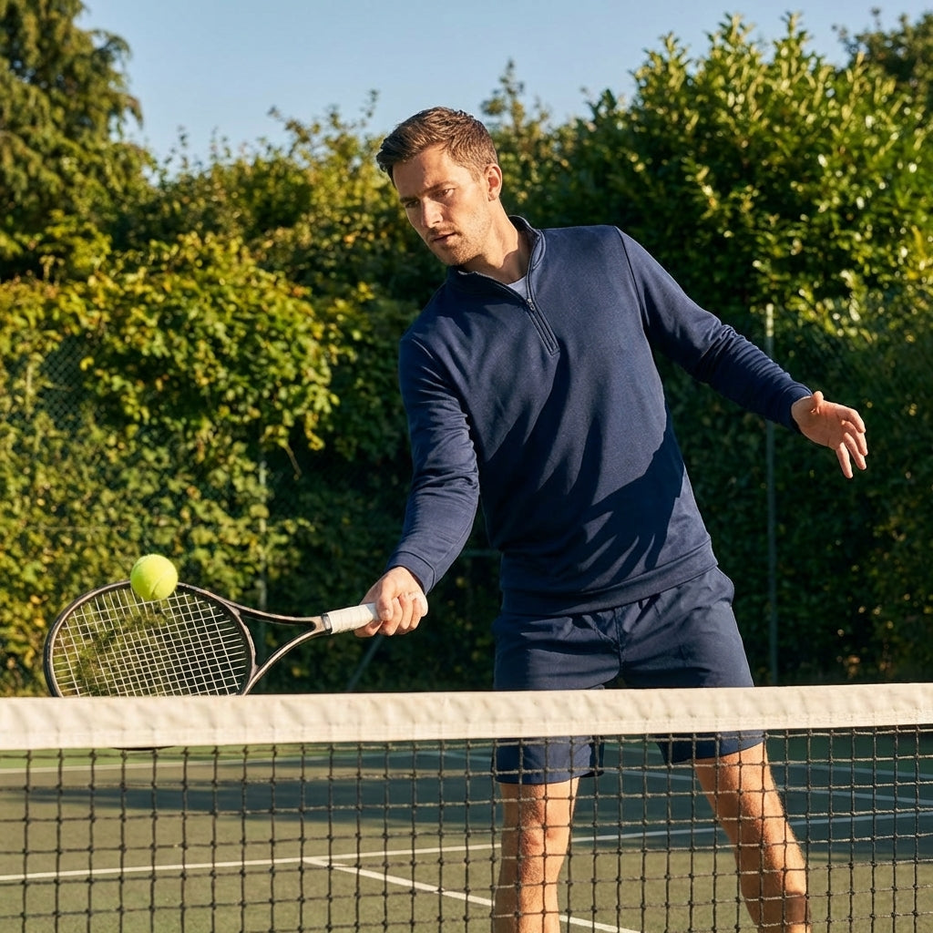 Men's Quarter Zip Tracksuit made from 100% polyester