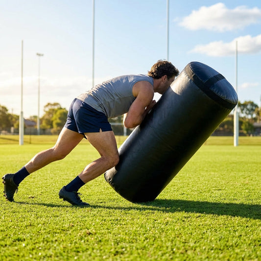 Yellow AFL tackle bag with 600GSM PVC for training