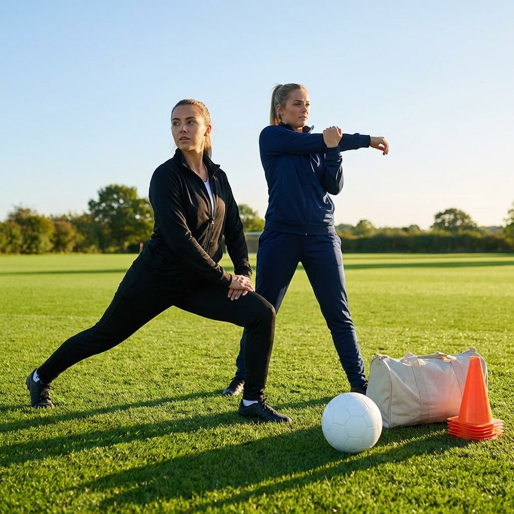 Polyester Women's Tracksuit Set in Black or Navy Blue with full zip jacket and tapered bottoms - product detail