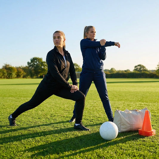 Polyester Women's Tracksuit Set in Black or Navy Blue with full zip jacket and tapered bottoms - product detail