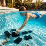 Red swimming diving bricks made from durable rubber for pool training - product detail