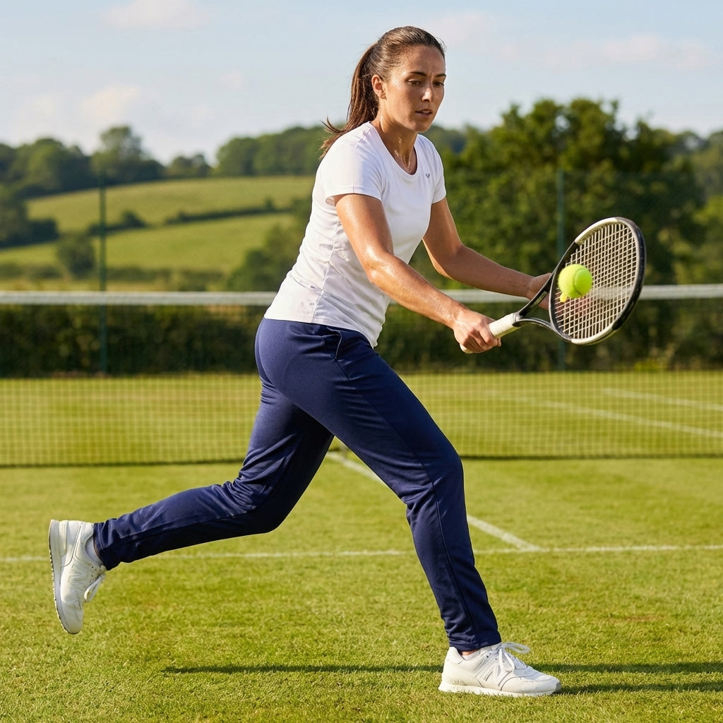 Women's tracksuit bottoms, polyester, activewear