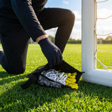 Mesh net clip pouch in black for sports accessory storage - product detail
