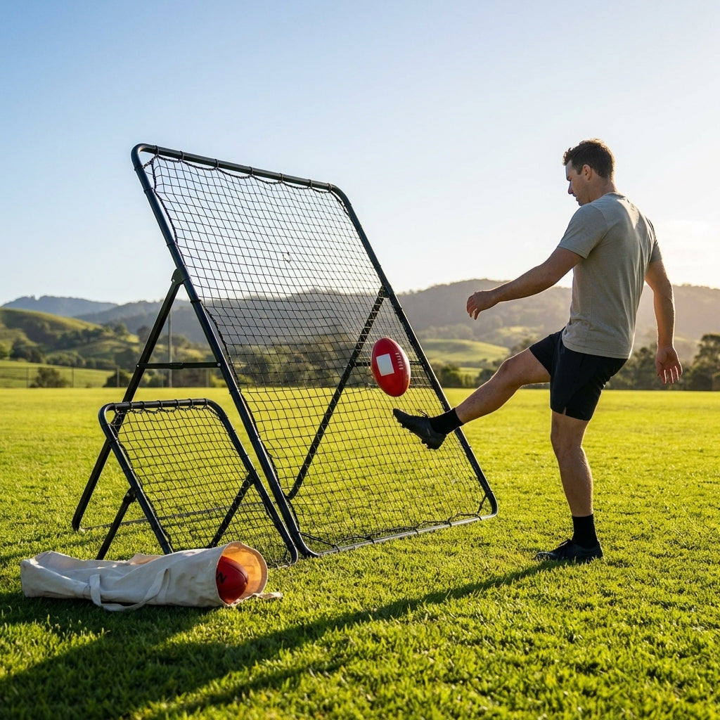 AFL rebounder net with galvanised steel frame for training - product detail