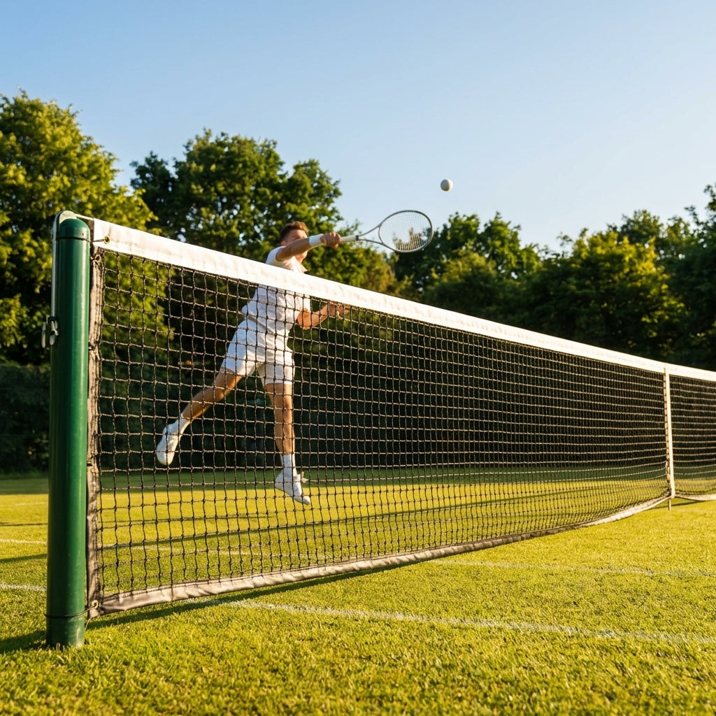 42ft Tennis Net with Black HDPE Braided Twine for Indoor and Outdoor Use