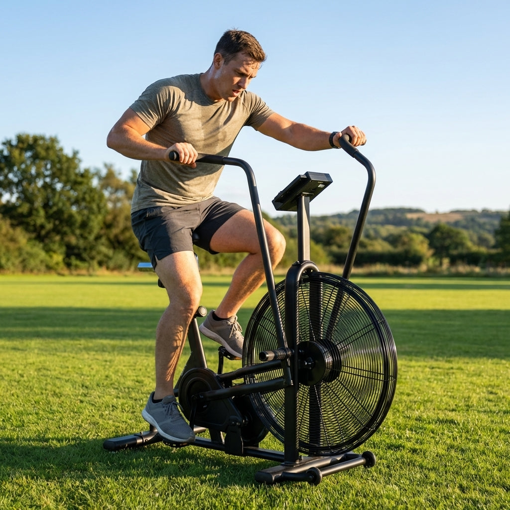 Air Resistance Bike with steel frame for home and gym use