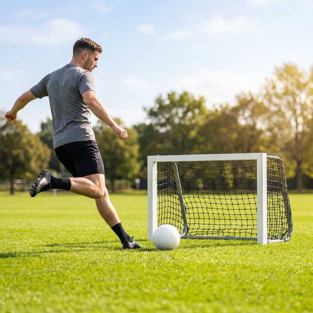 Mini target football goal with aluminium frame for training