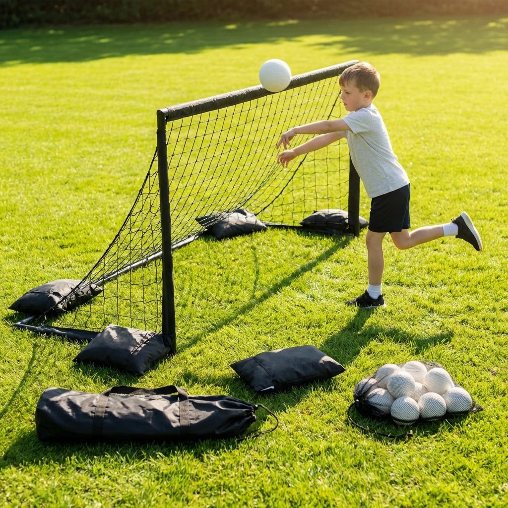 Handball goal pack with foam balls for primary schools