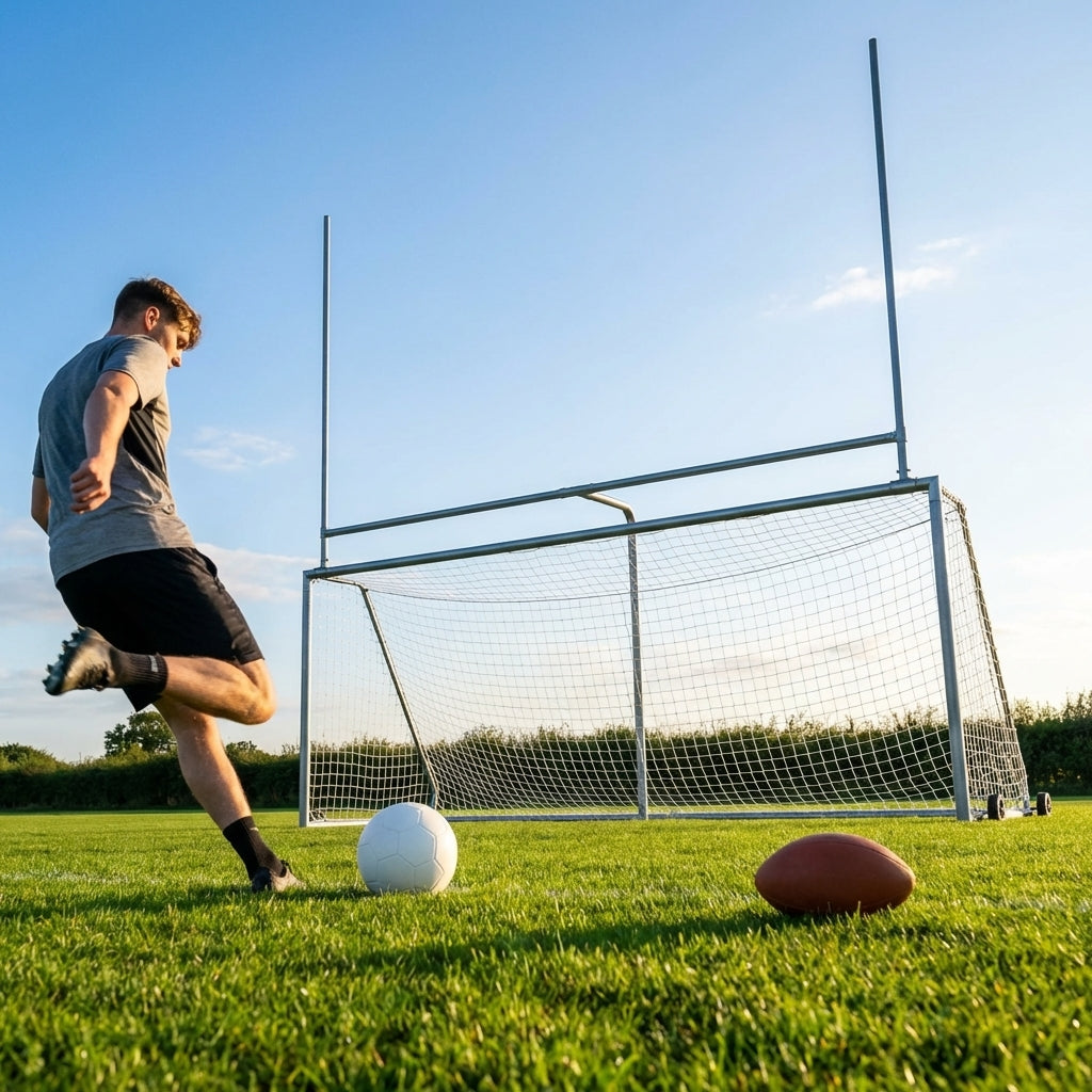 Steel Combination Goal Posts with HDPE Net for Garden Training - product detail