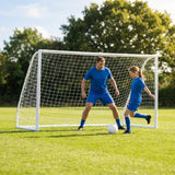 Football goal post for outdoor match play, 8ft x 6ft size