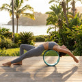Blue yoga wheel for stretching and backbends - product detail