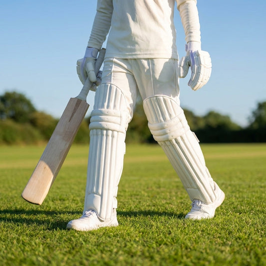 Junior size cricket batting pads made of PU leather for beginners