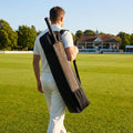 Black cricket bat bag made from durable PVC