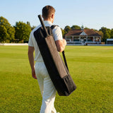 Black cricket bat bag made from durable PVC