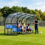 Aluminium team shelter with 16/22 seats for sports venues - product detail