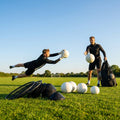 Weighted football in black and white, perfect for goalkeeper training - product detail