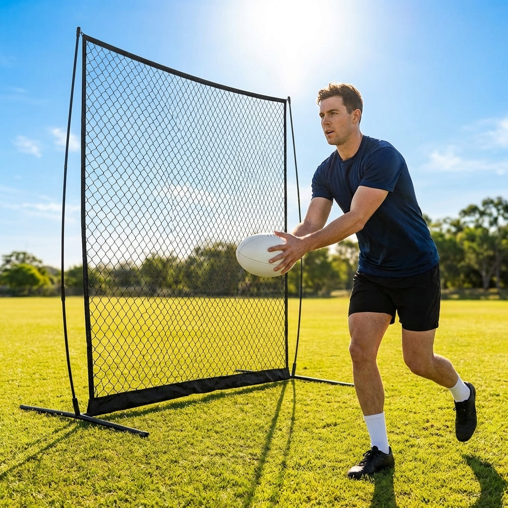 AFL Handpass Target Net with five target pockets for training