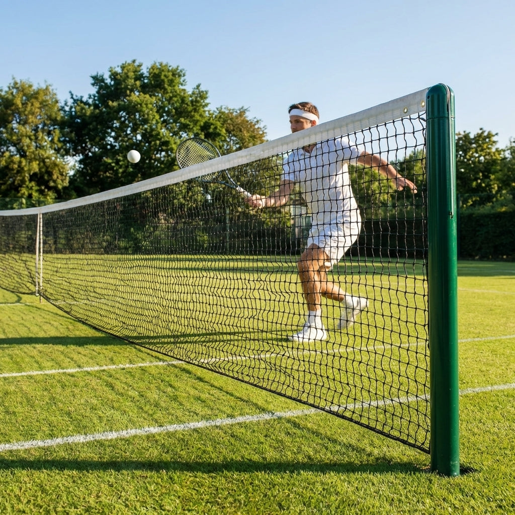 Professional 42ft doubles tennis net with 2.5mm HDPE