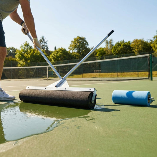 Tennis court squeegee rollers in PU Foam and Blue PVA - product detail