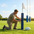 Yellow rugby corner flag set with PVC and foam padding