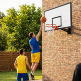 Adjustable wall mounted basketball backboard with rim and net - product detail