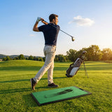 Golf swing mat showing swing path and contact point - product detail