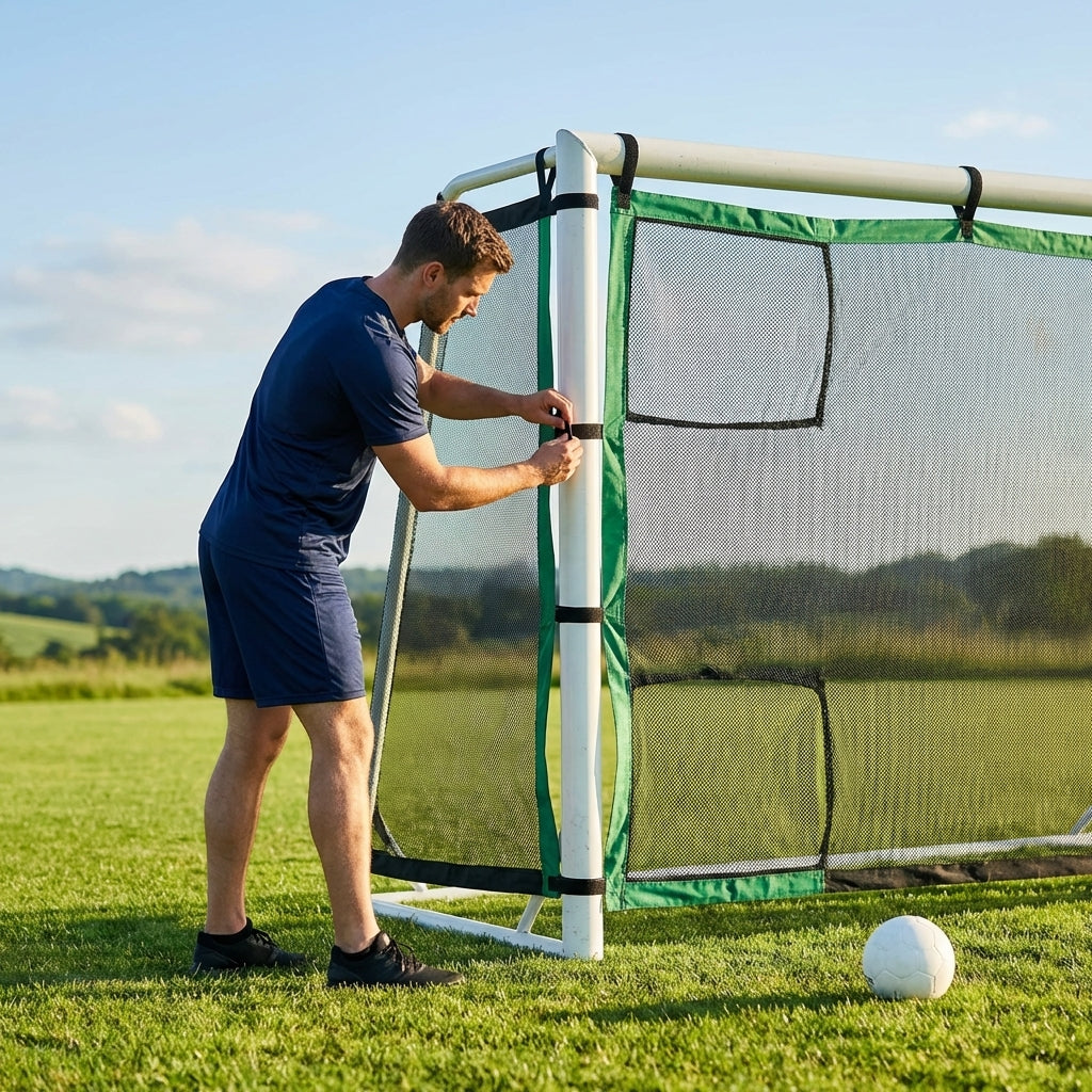 Handball goal target sheet made from air mesh