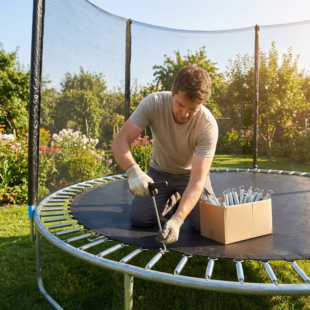 Pack of 50 galvanised steel trampoline springs for outdoor use