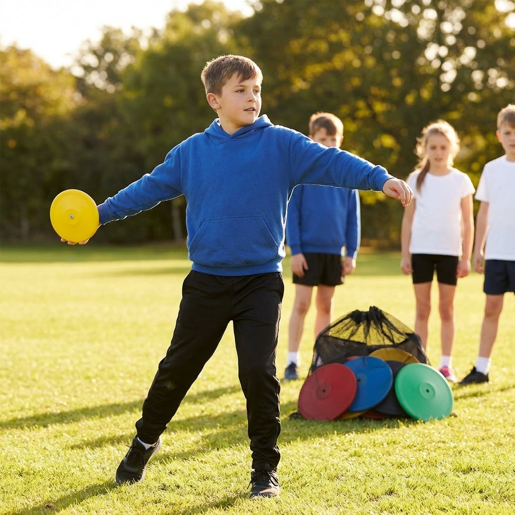 Junior Discus set with carry bag, assorted colours