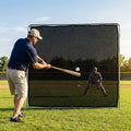 High-quality baseball outfield screen in black or green