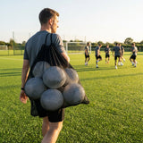 Sports Ball Carry Bag in black mesh for easy transport and storage - product detail