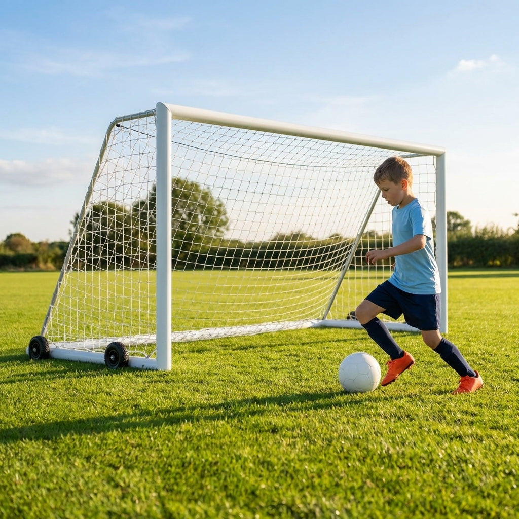 8ft x 4ft aluminium football goal for junior matches