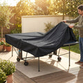 Black table tennis cover made from 210D polyester for indoor and outdoor use