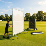 Cricket sight screen with galvanised steel frame and ultrafine mesh - product detail