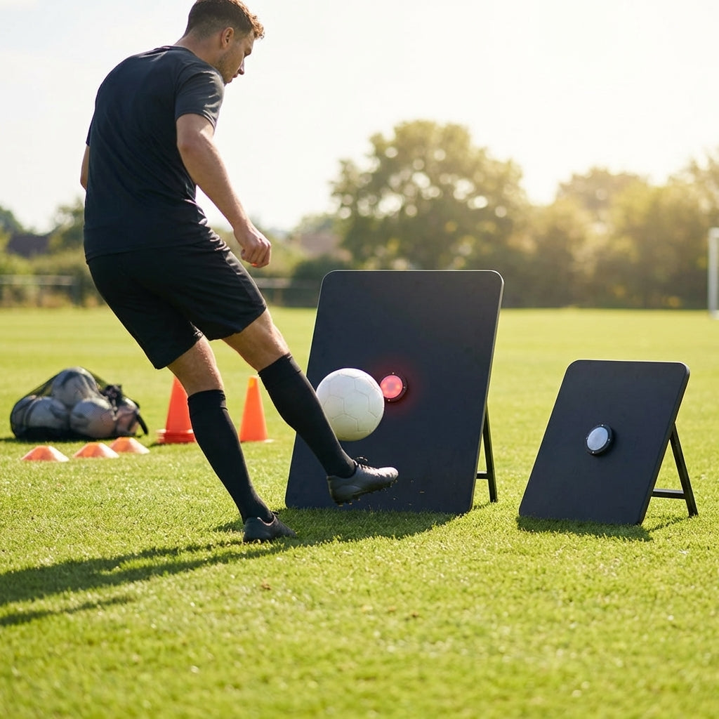 Interactive rebound boards for football training with advanced features