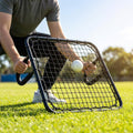 Cricket rebounder with galvanised steel frame for field training