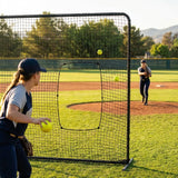 Softball screen with galvanised steel frame and pillowcase netting - product detail