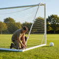 Football goal nets 24 x 8 ft, durable HDPE for clubs and schools