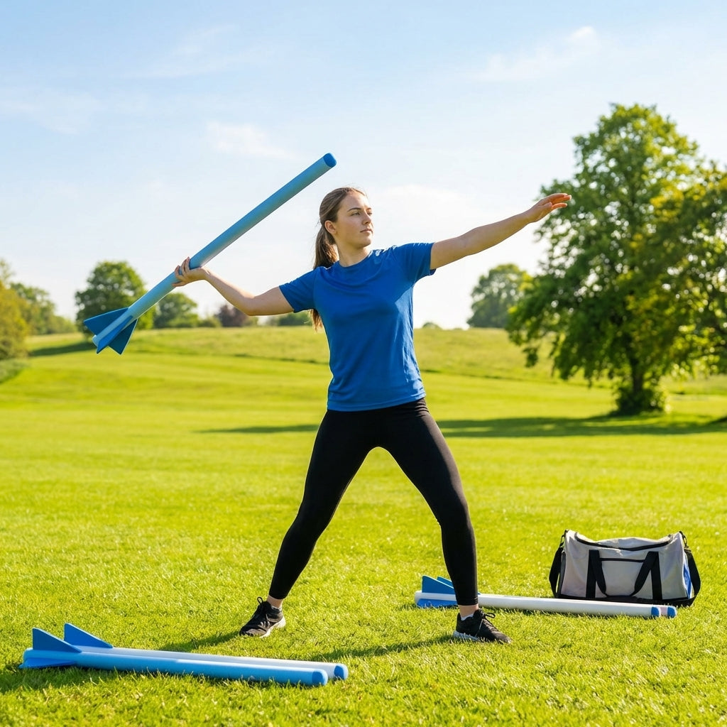 Foam javelins for safe play, available in 45cm and 85cm sizes