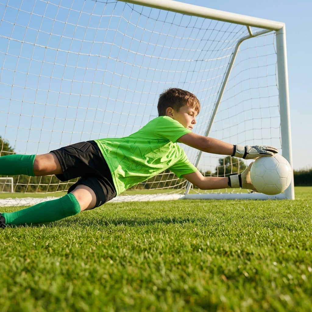 Kids' Goalkeeper Kit in vibrant colours, football gear - product detail