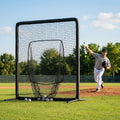 7ft x 7ft Baseball Pitching Net with Steel Frame and Foam Padding