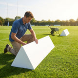 Rugby Pitch Advertising Wedges showcasing custom logo