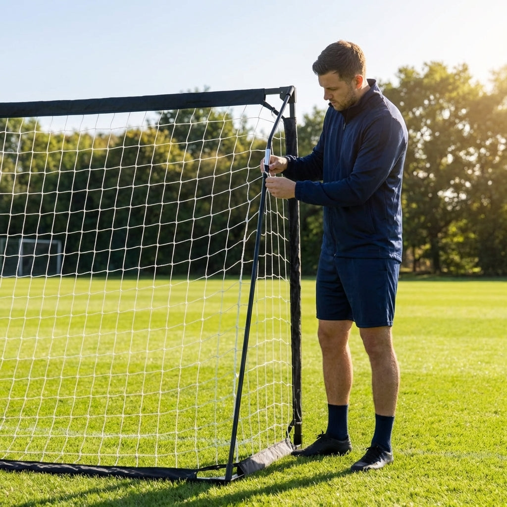 Replacement goal nets made from 5-ply knotless polyester in various sizes