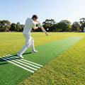 High-performance cricket matting with stump lines for clubs and schools