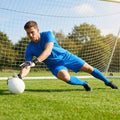 Men's Goalkeeper Kit in vibrant colours, including top, shorts, and socks.