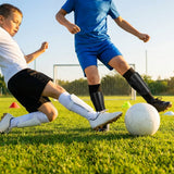 Kids' Shin Pads with Ankle Protectors in Black-Out and White-Out - product detail