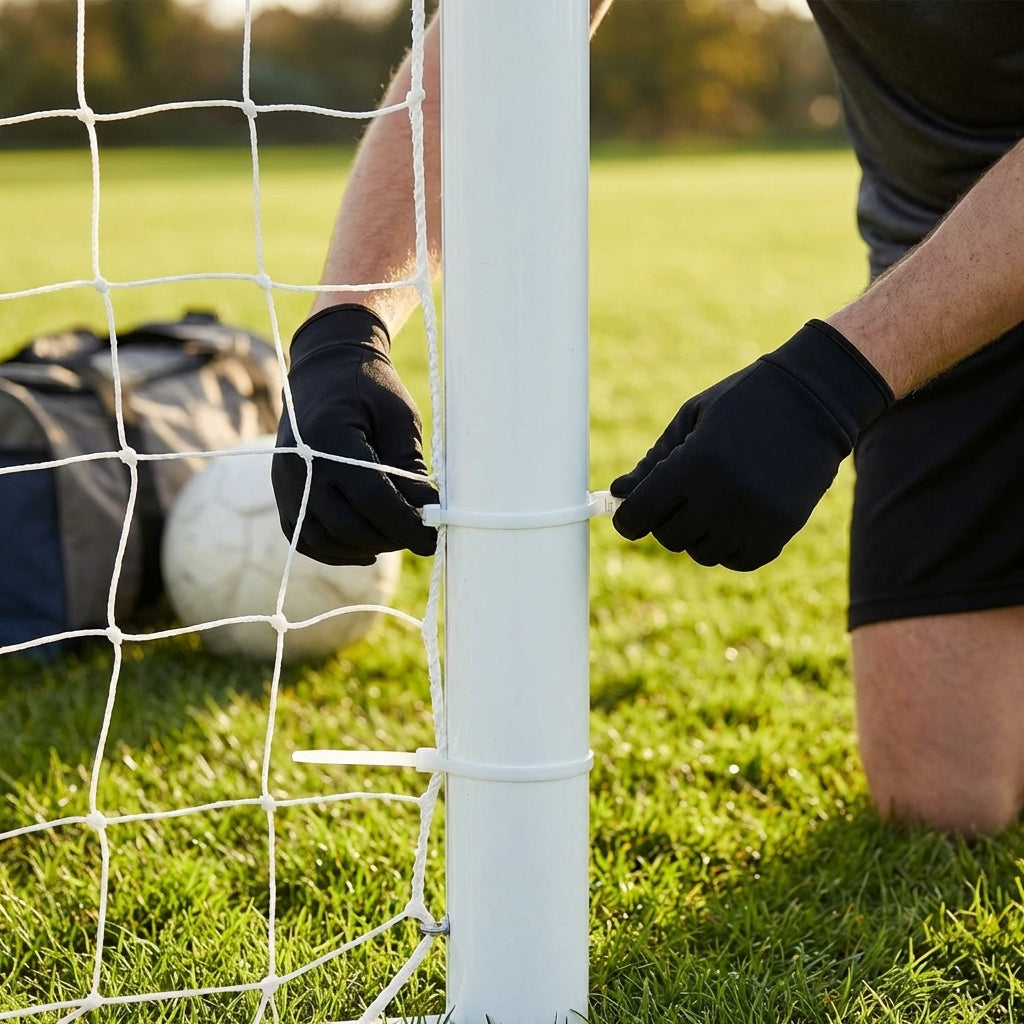 Quick-Release Goal Net Ties for Football and Hockey Goals