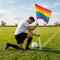 Rainbow corner flags for sports fields made of premium nylon - product detail