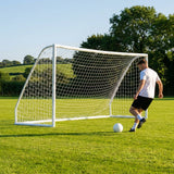 12ft x 6ft football goal post with PVC frame and HDPE net