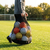 Sports Ball Carry Bag in Black Mesh Material